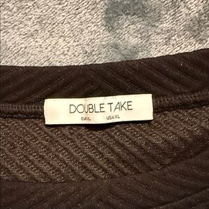 Double Take Women's Wide Leg Pant Set in Black